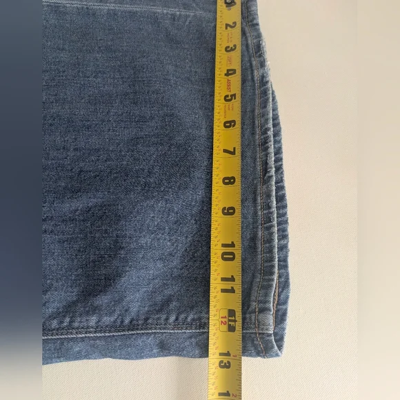American Eagle Women's Stretch Super High-Waisted Baggy Wide-Leg Jean Size 14 R - Picture 11 of 14